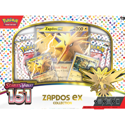 Pokemon Trading Card Games Scarlet & Violet 3.5 151 Collection Zapdos Ex - 4 Pokemon Tgc Scarlet & Violet—151 Booster Packs